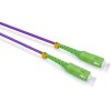 Optický patchcord SC/APC - SC/APC 20m simplex, SM, G657B3, fialový