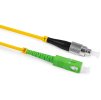 Optický patchcord FC/PC - SC/APC   1m, 3mm, simplex, SM, G652D
