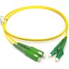 FIBRAIN Optický patchcord SC/APC - LC/APC   10m, Gold, 2.8mm, duplex, G657A1