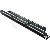 DATAWAY Patch panel 19" 24x RJ45, CAT5E, UTP s vyväzovacou lištou