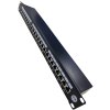 DATAWAY Patch panel 19" 24x RJ45, CAT6A, STP s vyväzovacou lištou