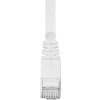 DATAWAY patch kábel plochý CAT6A, UTP PVC, 15m, biely
