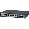 PoE switch 8x GLAN (8x PoE), 2x SFP 802.3af/at 150W, 19"