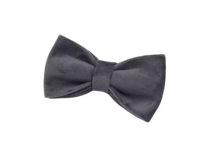 Šedá sametová mašle pro psy Daxie