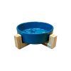 Keramická miska pro psy proti hltání modrá