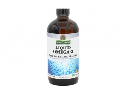 Omega-3 Rybí olej s příchutí pomeranče, 480 ml, Nature's Answer