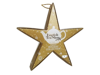 BIO Vánoční čaj - Zlatá hvězda, 6 pyramidek, English Tea Shop