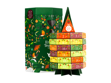 BIO Adventní kalendář Strom Vánoční čaj, 25 pyramidek, English Tea Shop