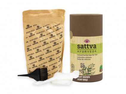 Henna na vlasy Světle Hnědá, 150 g, Sattva