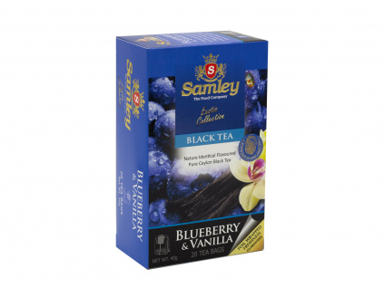 Černý čaj s borůvkou a vanilkou, 20 sáčků, Samley Teas