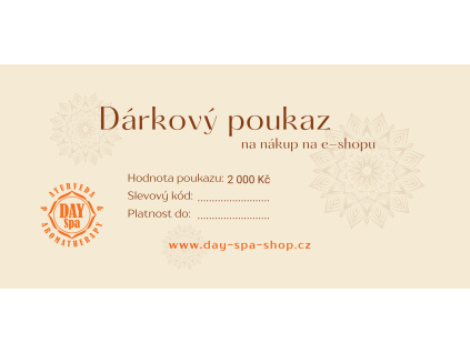 Dárkový poukaz DAY Spa Shop 2000Kč