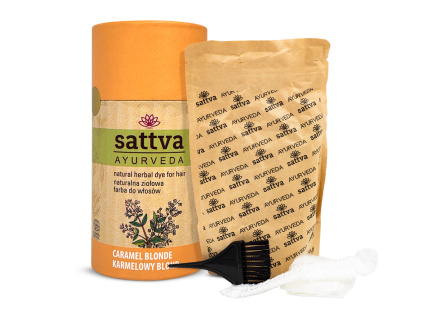 Henna na vlasy Karamelová blond, 150 g, Sattva