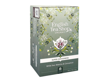 BIO Bílý čaj, Matcha a skořice, 20 sáčků, English Tea Shop