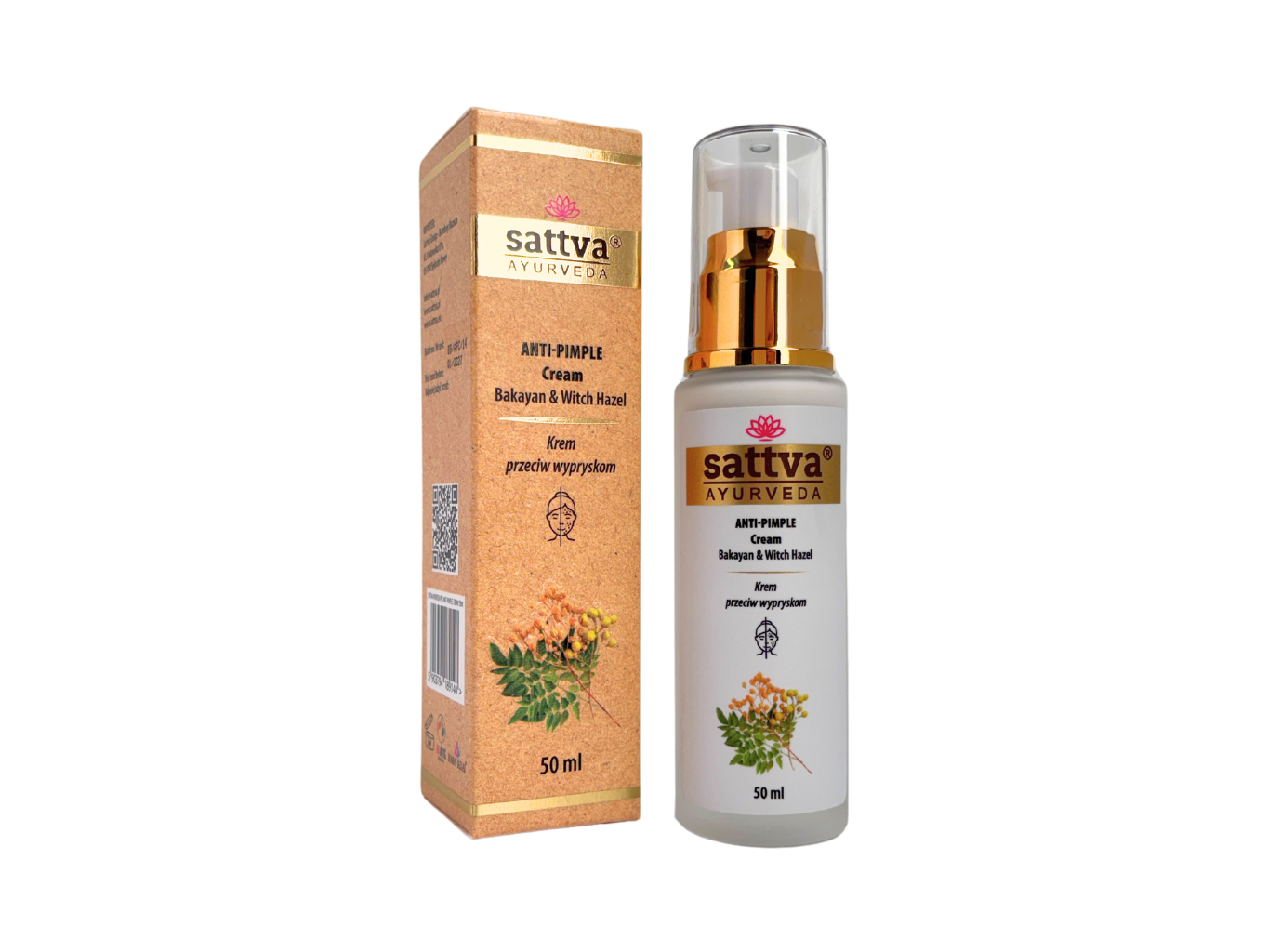 Sattva Pro-age Ájurvédský krém proti akné a pupínkům, 50 ml,