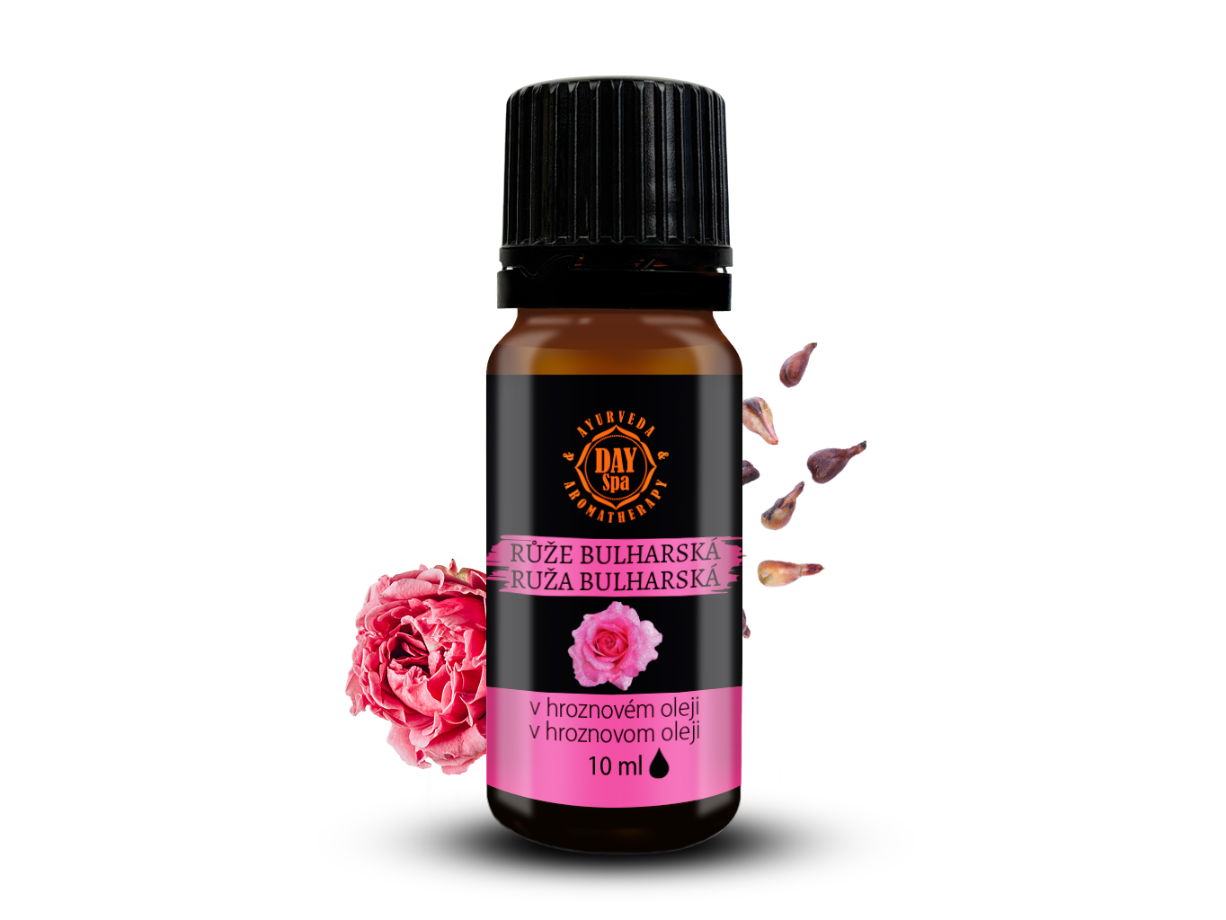 Day Spa 5% dilute Růže v hroznovém oleji, 10 ml,