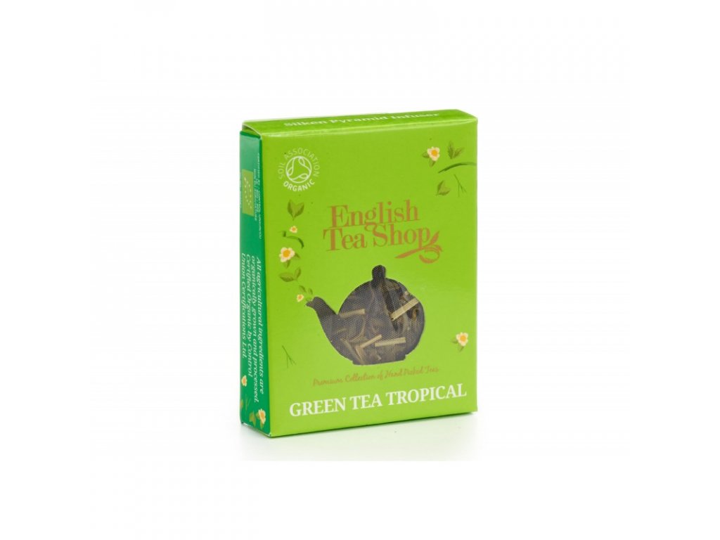BIO Zelený čaj s tropickým ovocím, 1 Vrecko, English Tea Shop