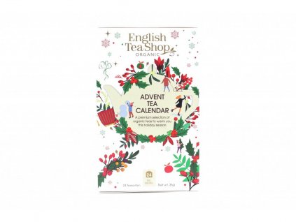 BIO Vianočný čaj – Adventný kalendár biely, 25 vrecúšok, English Tea Shop