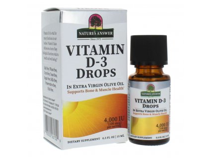 Vitamín D-3, kvapky, 15 ml, Nature’s Answer