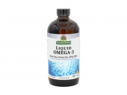 Omega-3 rybí olej s príchuťou pomaranča, 480 ml, Nature's Answer