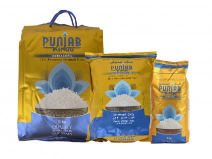 Punjab King Premium Rýže Basmati, 1 kg 2 kg 5 kg