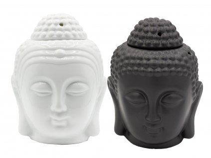 Aróma lampa Buddha hlava čierna biela Day Spa Shop