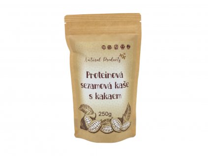 Proteínová sezamová kaša s kakaom, 250 g, Natural Products