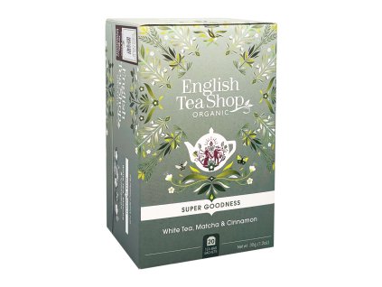 BIO Biely čaj, matcha a škorica, 20 vrecúšok, English Tea Shop
