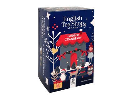 BIO Vianočny čaj Zázvor s brusnicou, 20 sáčků, English Tea Shop