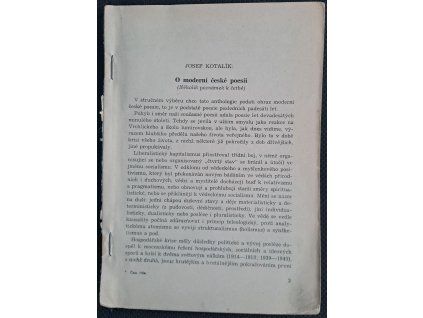 O moderní české poezii