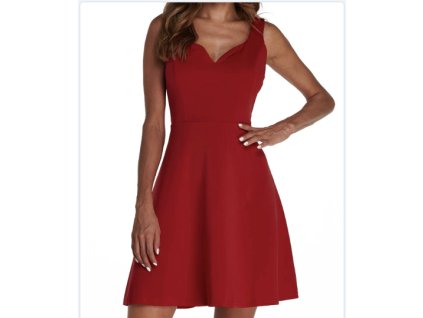 Dámské červené šaty CONCERT (Farba Červená, Veľkosť XL)
