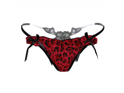 31001 damske sexy leopardi tanga farba cervena