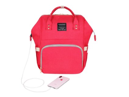 36848 cestovne batoh pre mamicky farba cervena