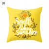 22 45 x 45cm Yellow Striped Pillowcase Geometric Waist Throw Cushion Pillow Cover Soft Cool Pillow Case