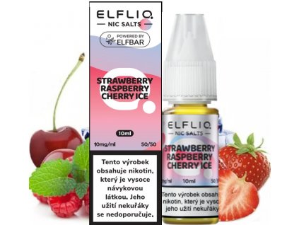 liquid elfliq nic salt strawberry raspberry cherry ice 10ml 10mg