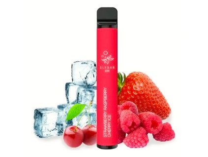 7582 elf bar 600 elektronicka cigareta strawberry raspberry cherry ice 20mg