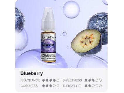 liquid elfliq nic salt blueberry 10ml 10mg