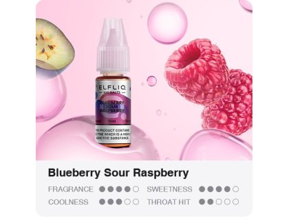 liquid elfliq nic salt blueberry sour raspberry 10ml 10mg