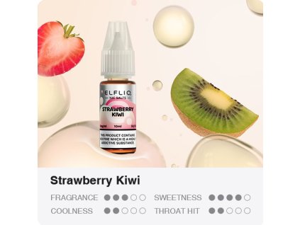 liquid elfliq nic salt strawberry kiwi 10ml 10mg