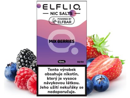 liquid elfliq nic salt mixed berries 10ml 10mg
