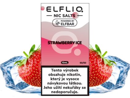 liquid elfliq nic salt strawberry ice 10ml 10mg