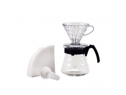 Hario V60-02 Pour Over Kit - černá plastová sada