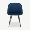 Sametová židle Vesper modrá