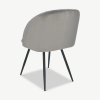 Sametová židle Vesper šedá