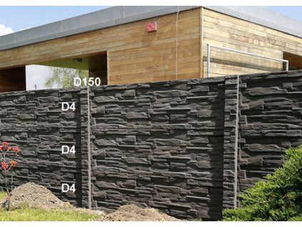 Betonový plot D4D4D4SP150