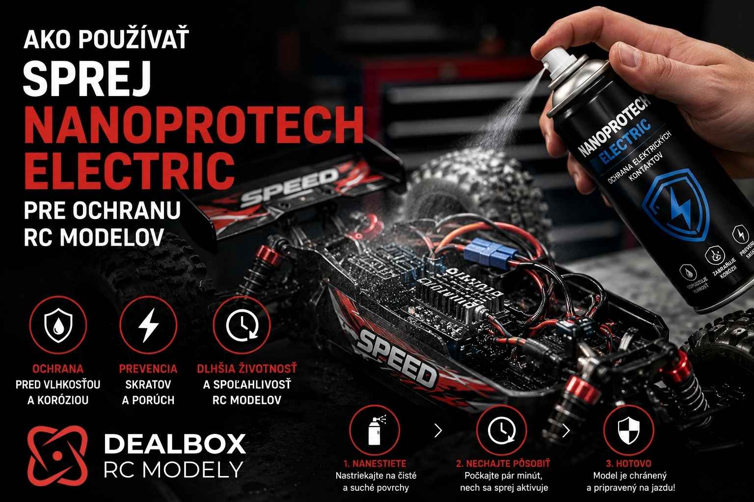 Ako používať sprej Nanoprotech Electric pre ochranu RC modelov