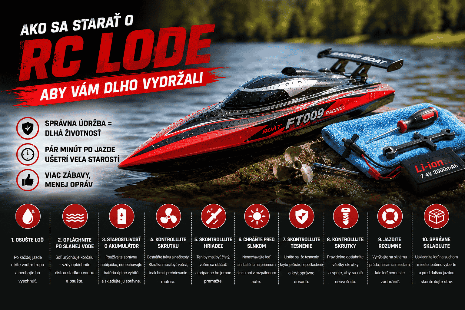 Ako sa starať o RC lode, aby vám dlho vydržali