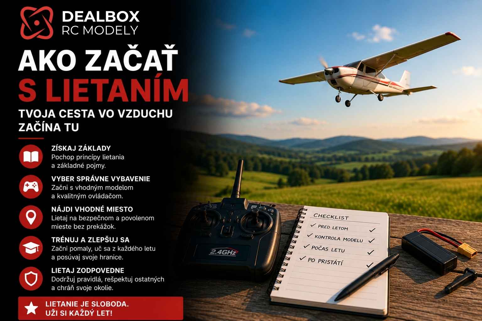 RC lietadlá pre začiatočníkov – ako začať s lietaním