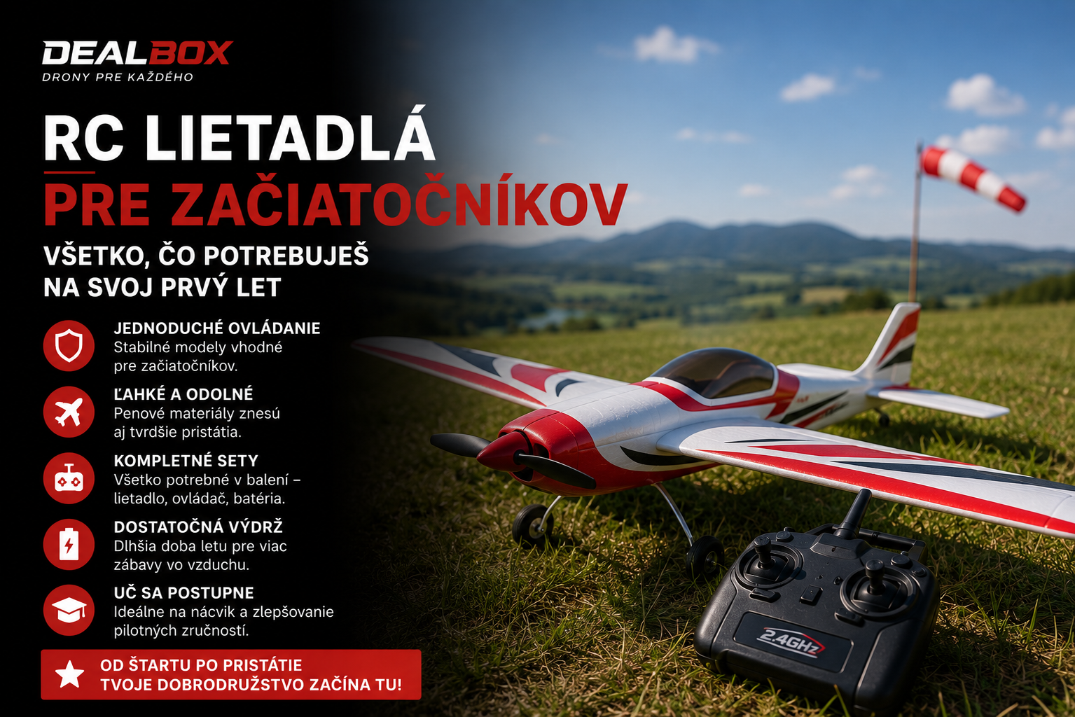 RC lietadlá pre začiatočníkov