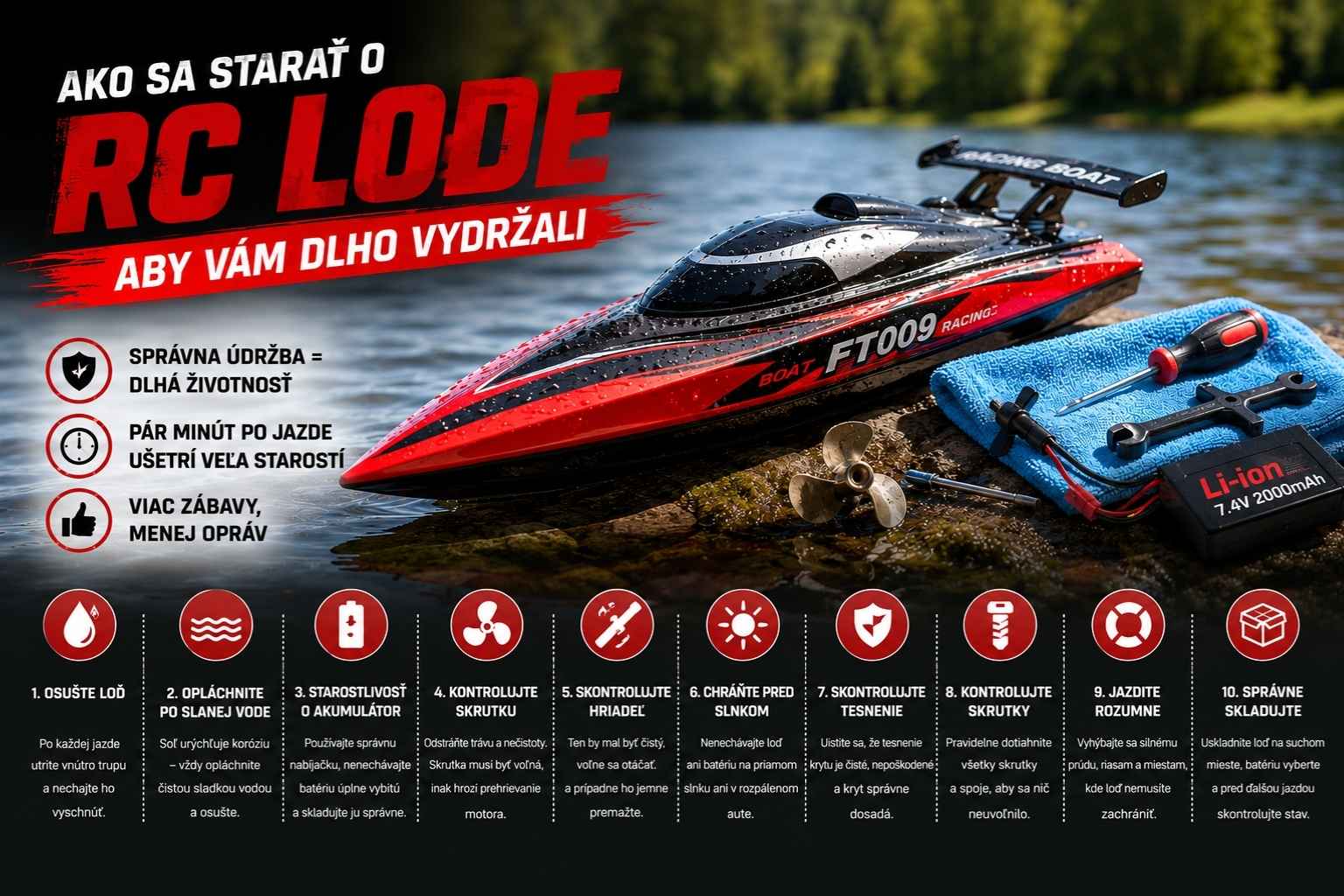 Ako sa starať o RC lode, aby vám dlho vydržali