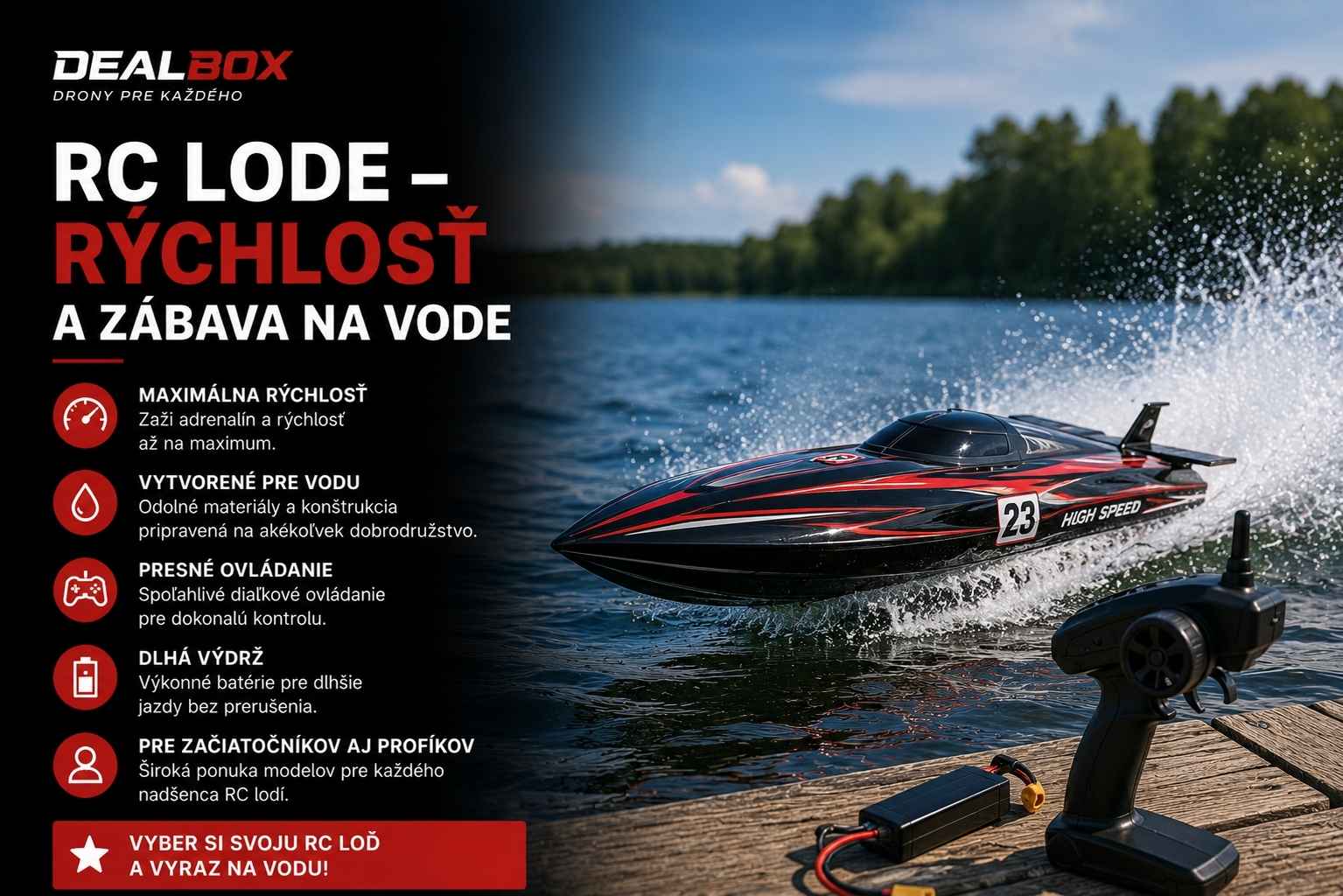 RC lode – rýchlosť a zábava na vode